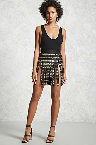 Forever21 Grommet Gladiator Skirt