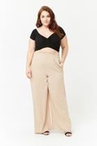 Forever21 Plus Size Smocked Wide-leg Pants