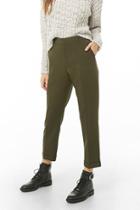 Forever21 Tapered Cuffed Ankle Trousers