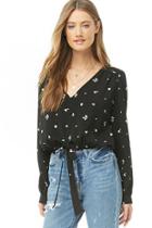 Forever21 Floral Tie-hem Top