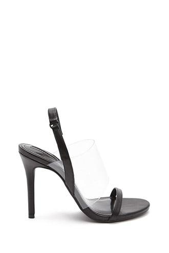Forever21 Faux Leather & Translucent Heels