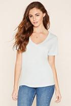 Forever21 Women's Cloud Cotton-blend V-neck Tee