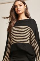 Forever21 Metallic Striped Sweater-knit Top