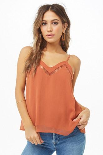 Forever21 Lattice-trim Cami Top