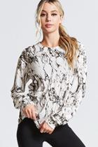 Forever21 Active Marble Print Top