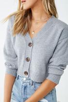 Forever21 Button-front Cropped Cardigan