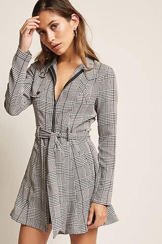 Forever21 Plaid Zip-front Jacket