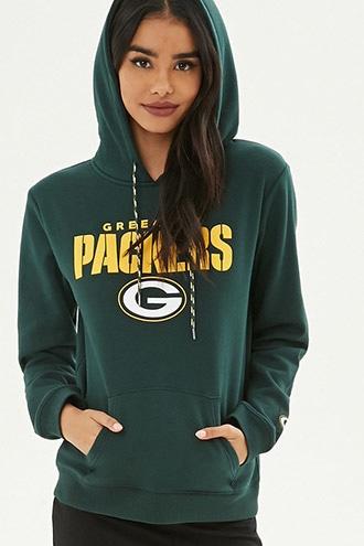 Forever21 Women's  Nfl Packers Fleece Hoodie