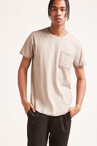 Forever21 Stone Wash Pocket Tee