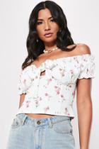 Forever21 Missguided Floral Off-the-shoulder Top