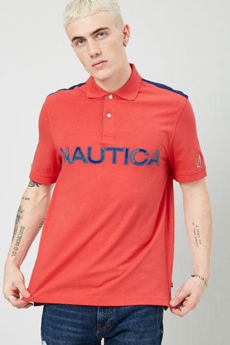 Forever21 Nautica Colorblock-back Graphic Polo
