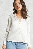 Forever21 Satin Button-down Shirt