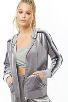 Forever21 Active Velour Zip-up Hoodie