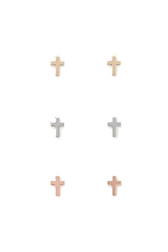 Forever21 Cross Stud Earring Set