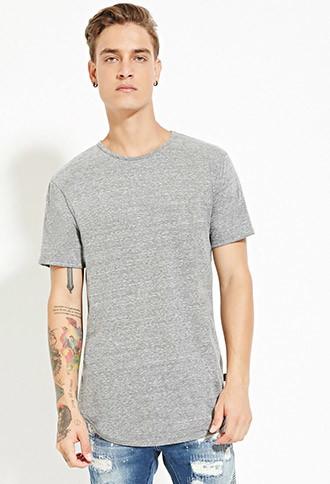 21 Men Men's  Grey Eptm. Longline Tee