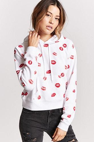 Forever21 Kiss Print Hoodie