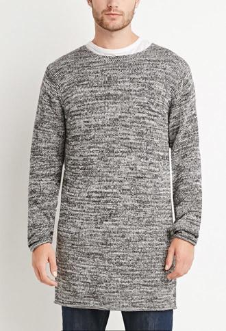 21 Men Longline Marled Sweater