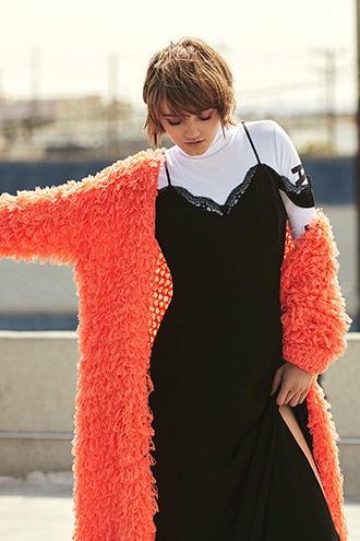 Forever21 Women's  Coral Loop Knit Open-front Cardigan