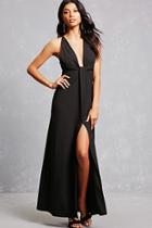 Forever21 Plunging High-slit Gown