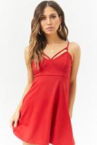 Forever21 Bustier-inspired Strappy Fit & Flare Mini Dress