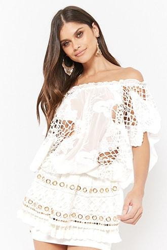 Forever21 Sheer Geo Cutout Mini Dress
