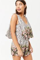 Forever21 Floral Layered Romper