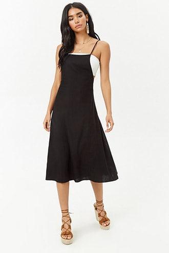 Forever21 Pinafore Midi Dress