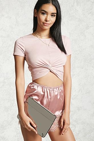 Forever21 Reflective Faux Leather Clutch