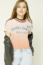 Forever21 New York Graphic Dip-dye Tee