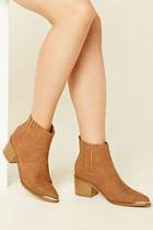 Forever21 Women's  Tan Faux Leather Chelsea Boots