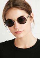 Forever21 Classic Round Sunglasses (black/gold)