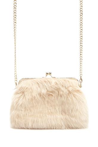 Forever21 Faux Fur Kiss-lock Crossbody
