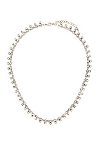 Forever21 B.silver & Clear Rhinestoned Collar Necklace
