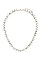 Forever21 B.silver & Clear Rhinestoned Collar Necklace