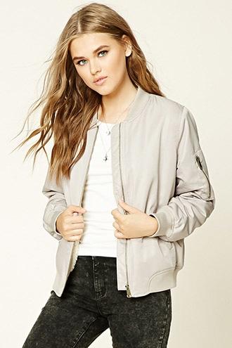 Forever21 Women's  Faux Fur-lined Bomber Jacket