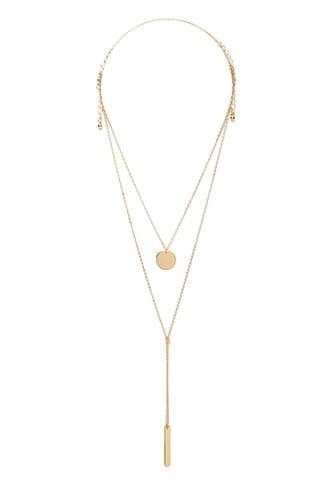 Forever21 Coin & Matchstick Charm Necklace Set