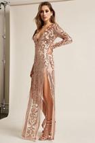 Forever21 Sequined Mesh Maxi Dress