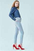 Forever21 Sculpted High-rise Step-hem Skinny Jeans
