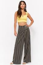 Forever21 Striped Mock Wrap Pants