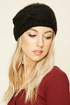 Forever21 Black Bow Front Knit Headwrap
