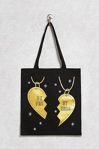 Forever21 Best Friends Locket Tote Bag