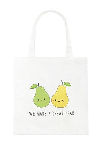Forever21 We Make A Great Pear Canvas Tote Bag