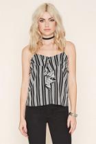 Forever21 Women's  Striped Flounce Cami