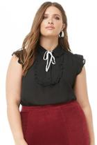 Forever21 Plus Size Chiffon Ruffle-trim Top