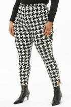 Forever21 Plus Size Woven Houndstooth Pants