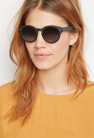Forever21 Round Sunglasses (black/grey)