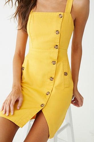 Forever21 Twill Button-front Dress