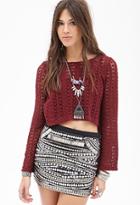 Forever21 Crochet Knit Top