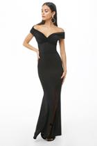 Forever21 Off-the-shoulder Twist-front Gown