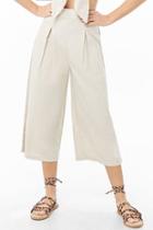 Forever21 Linen-blend Pleated Culottes